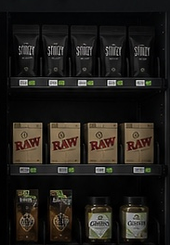 WeedMachine modular shelving closeup